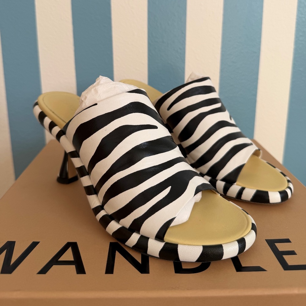 WANDLER June Zebra Mule Sandals
